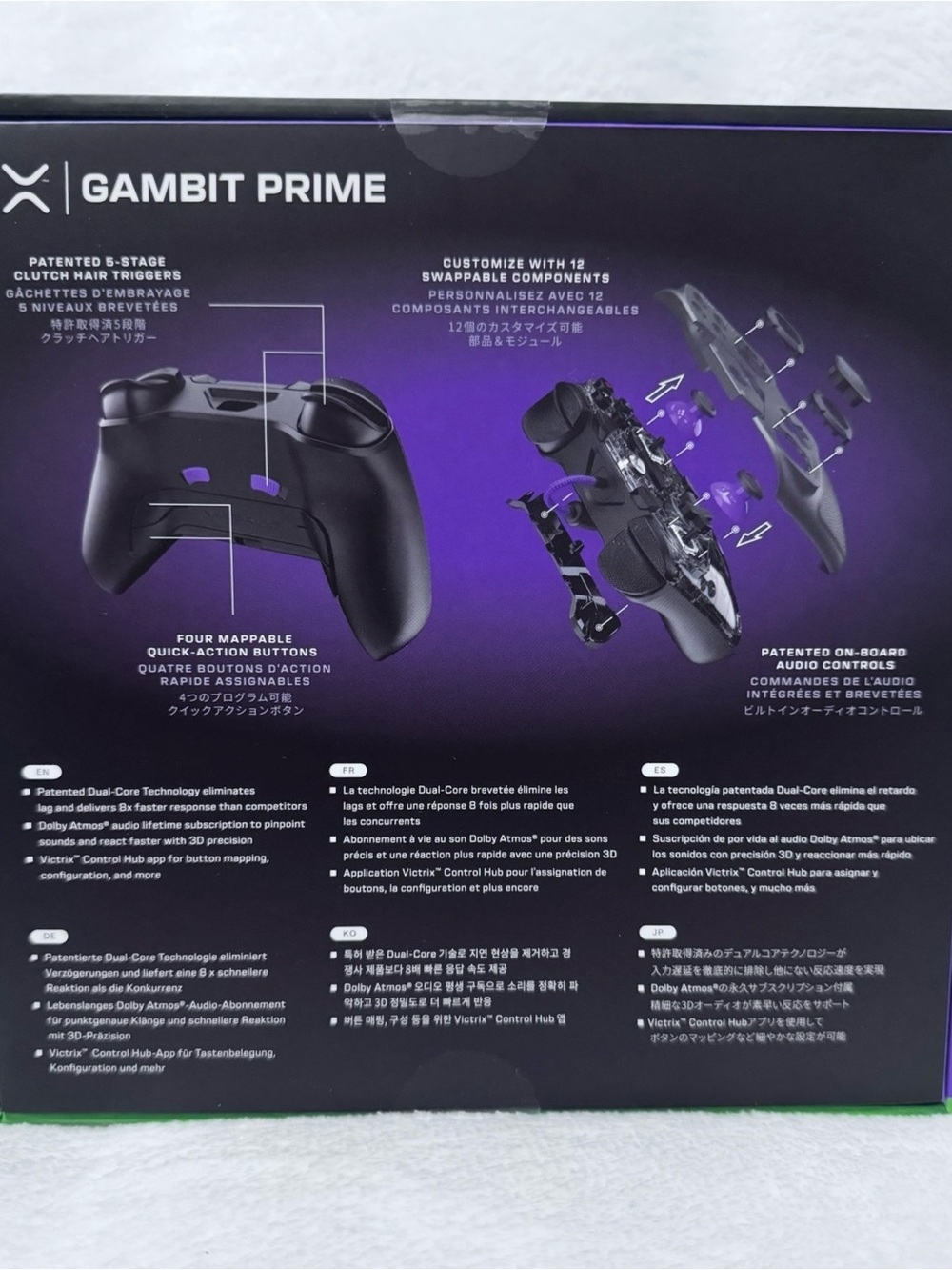 Victrix Gambit Prime Wired Controller - Black and Purple - Picture 2 of 5